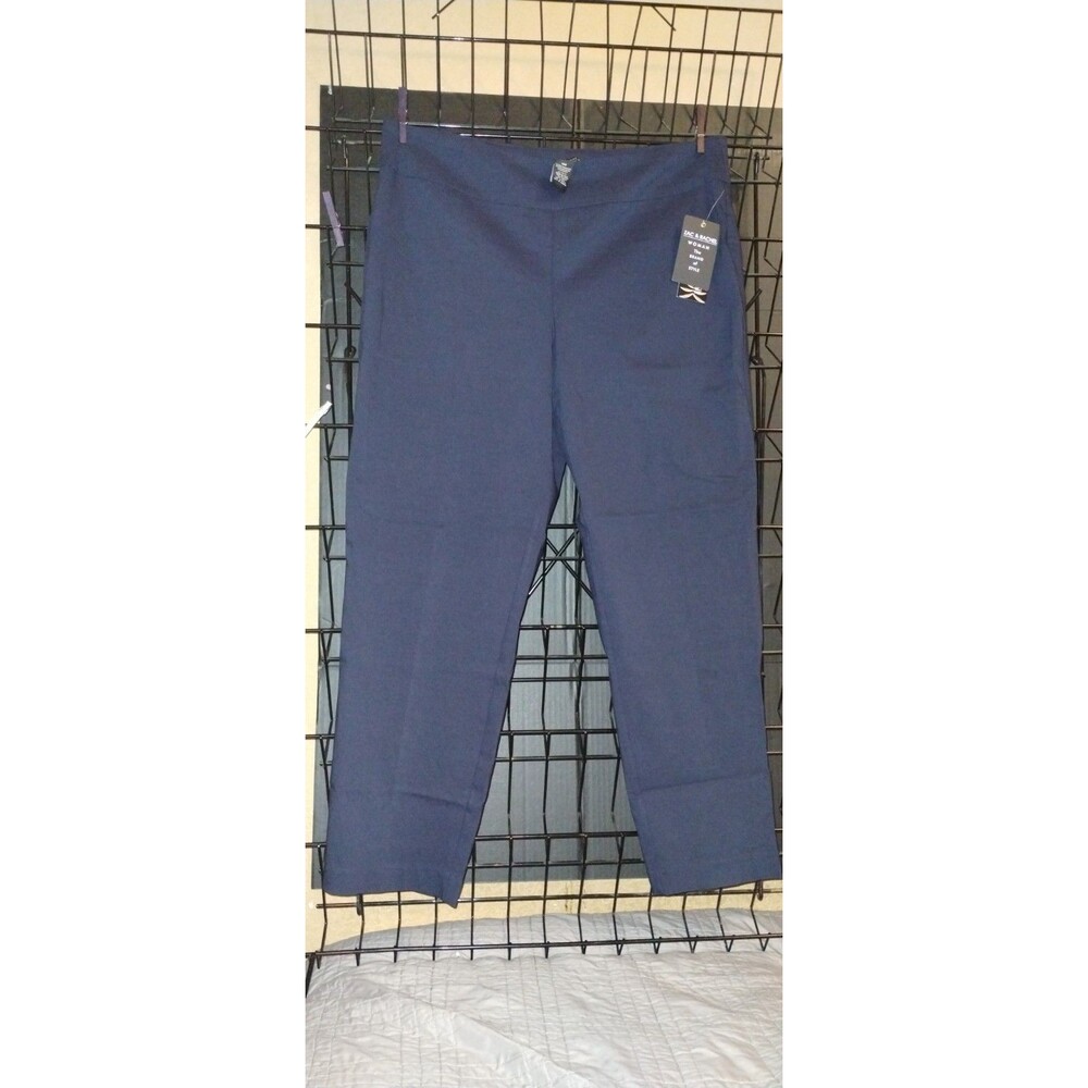 Zac & Rachel Women’s Plus Dress Pants 18W Navy Blazer Solid Flat Front